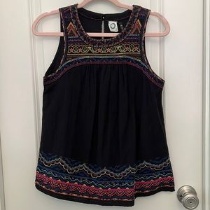 Anthropologie embroidery tank top size 0